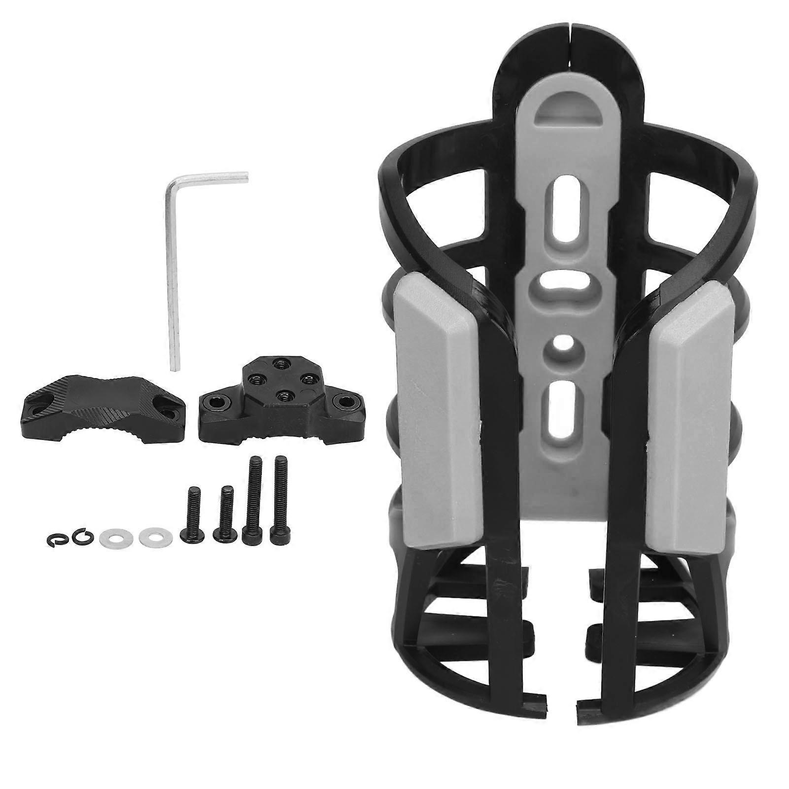 オートバイカップドリンクホルダー頑丈な安定したオートバイウォーターボトルホルダーユニバーサル電気自動車自転車グレー用