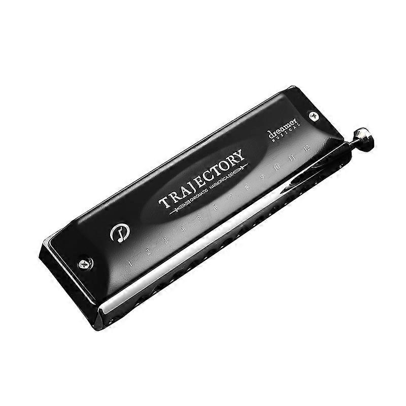 Swan Chromatic Harmonica Instrument C Key 12 Holes 48 Tones Professional Performance Grade Instrument For Beginners Adults