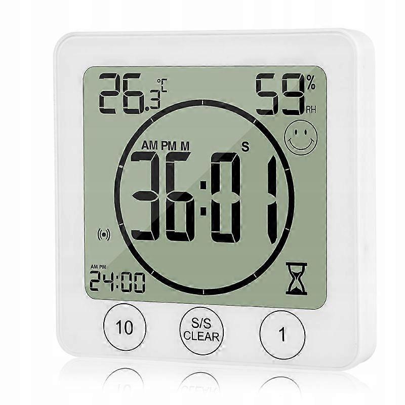 Lcd Bathroom Wall Clock Waterproof Clock