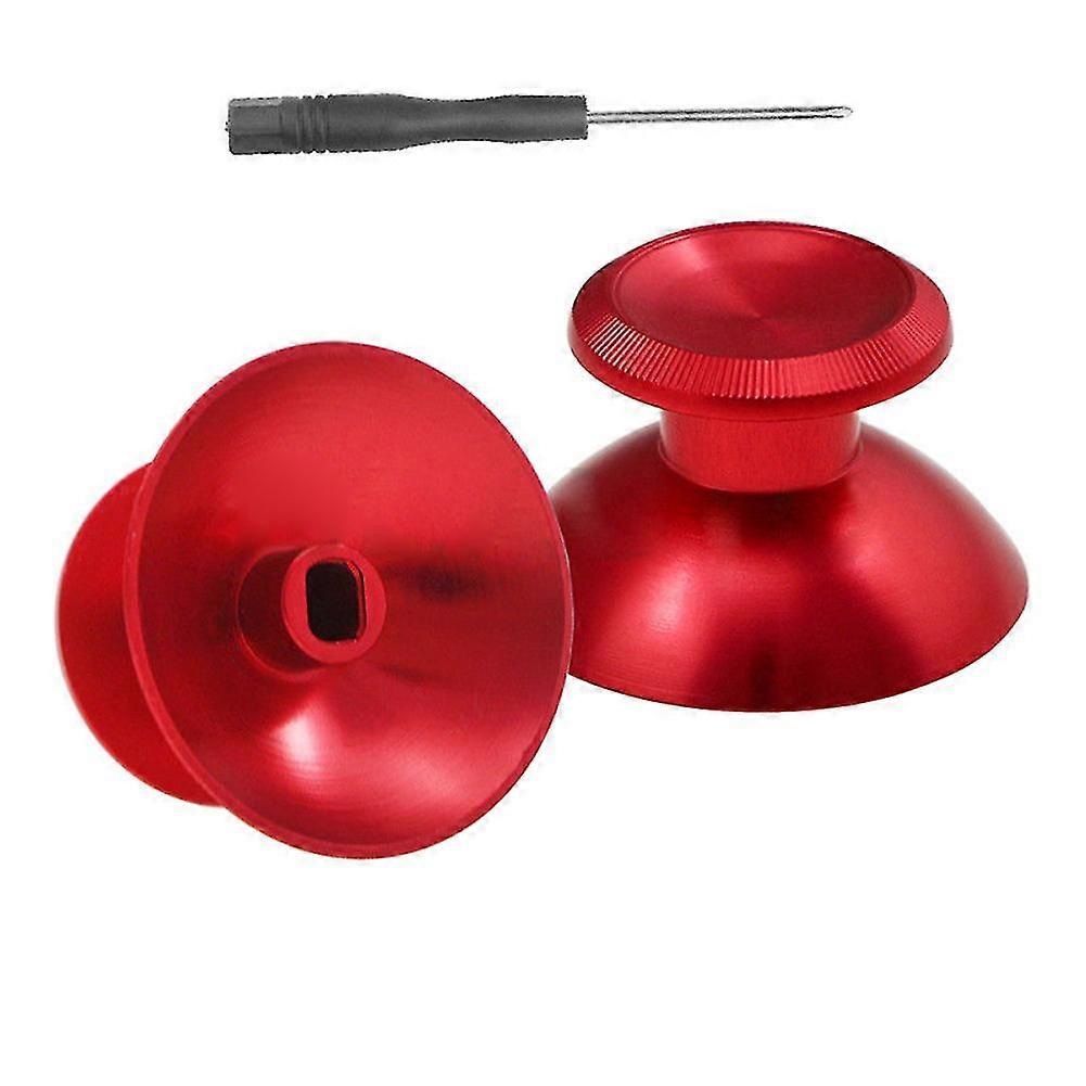 1 Pair Aluminum Alloy Joystick Thumbstick Grip Cap Cover for Sony PS4 Controller