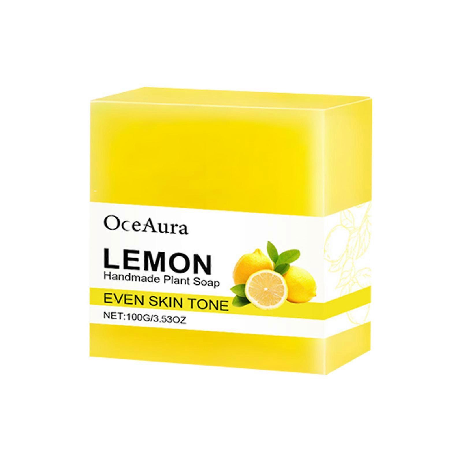 1-3X Lemon Handmade Oil Soap Lemon Soap Brightening And Oil-removing Refreshing Cleansing Bath Soap