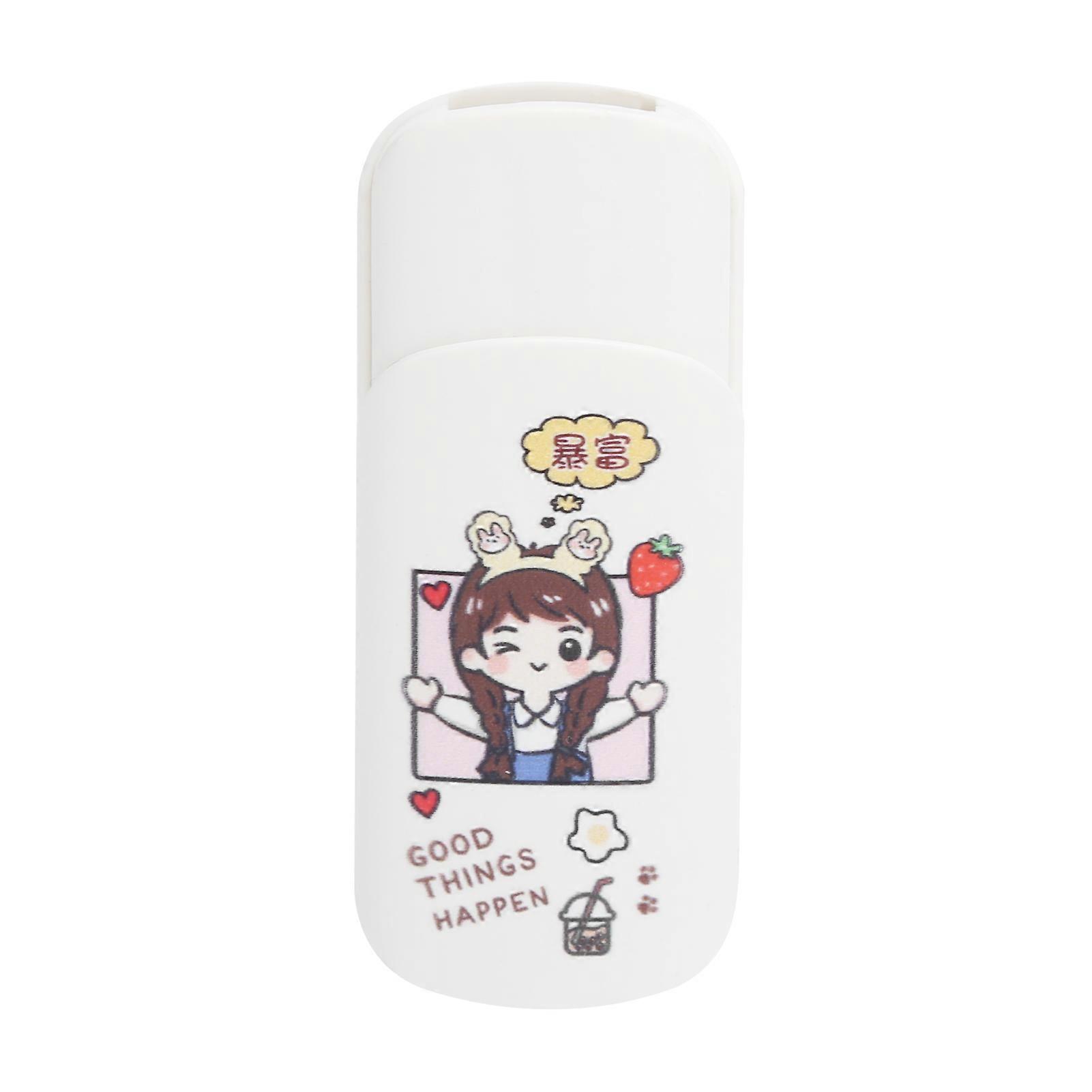 U Disk Slide Cover Type Cartoon Girl Pattern Portable USB Flash Drive Memory Stick64GB