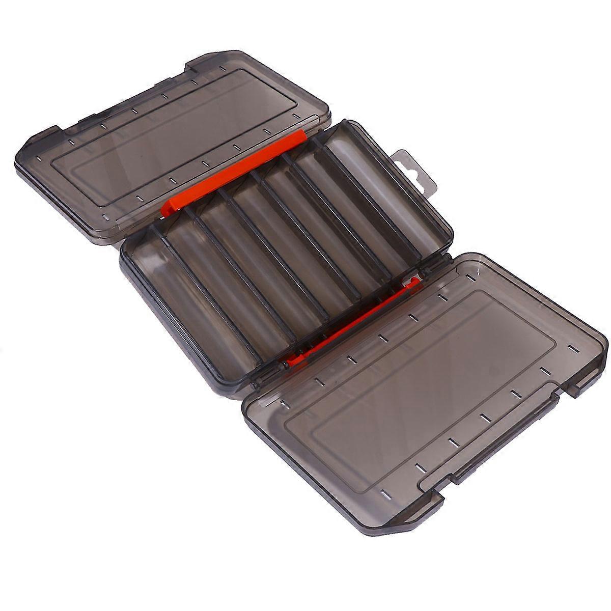1Pc Thickened 14 Grids Translucent Bait Storage Box Double-side Baits Kit Storage Case Lure Water-resistant Fish Tool Accessory Holder for Fisher (Bla