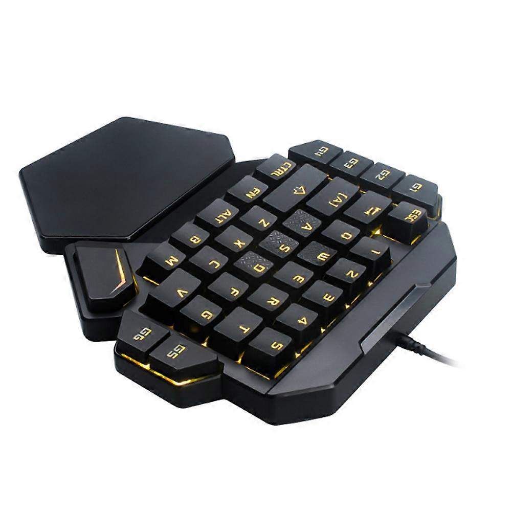 Onehanded Keyboard RGB Blacklight Mechanical Keyboard With Macro Definition Function