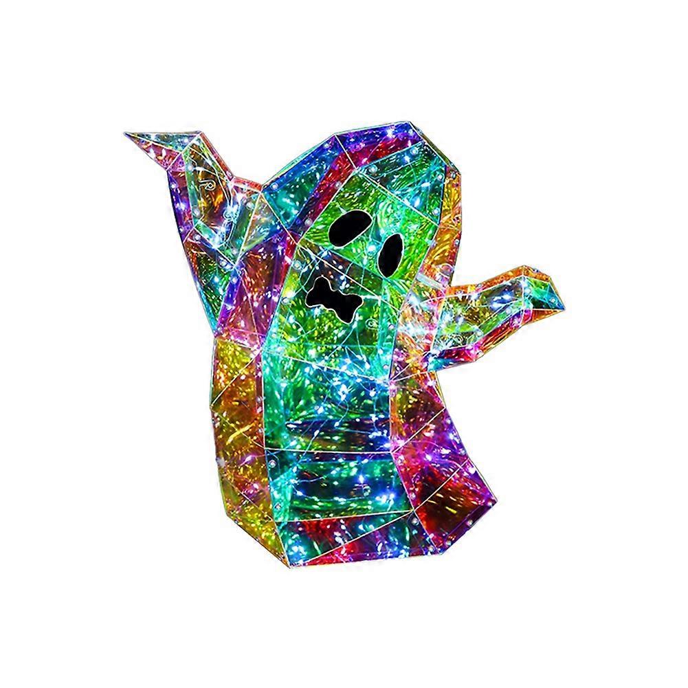 Prismatic Iridescent Spooky Ghost Statue,LED Ghost Statue,Halloween Decoration Ghost Statue