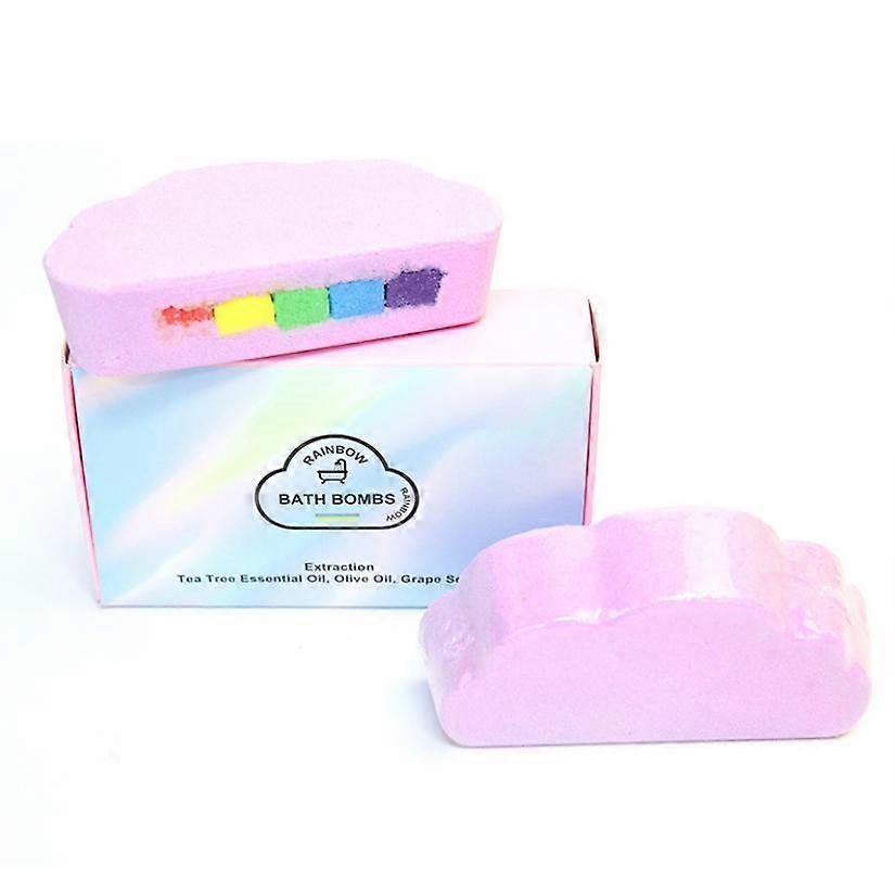 2pcs Cloud Rainbow Bath Salt Ball,Tea tree essential oil bath salt ball