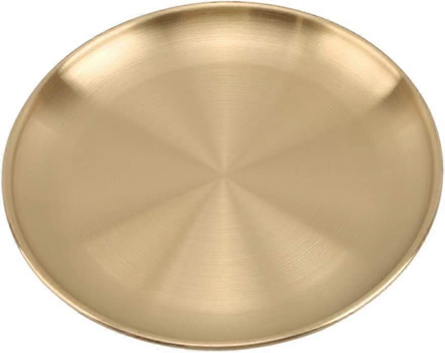 Stainless Steel Cake Dining Plate Kitchen Tableware Serving Dish Western