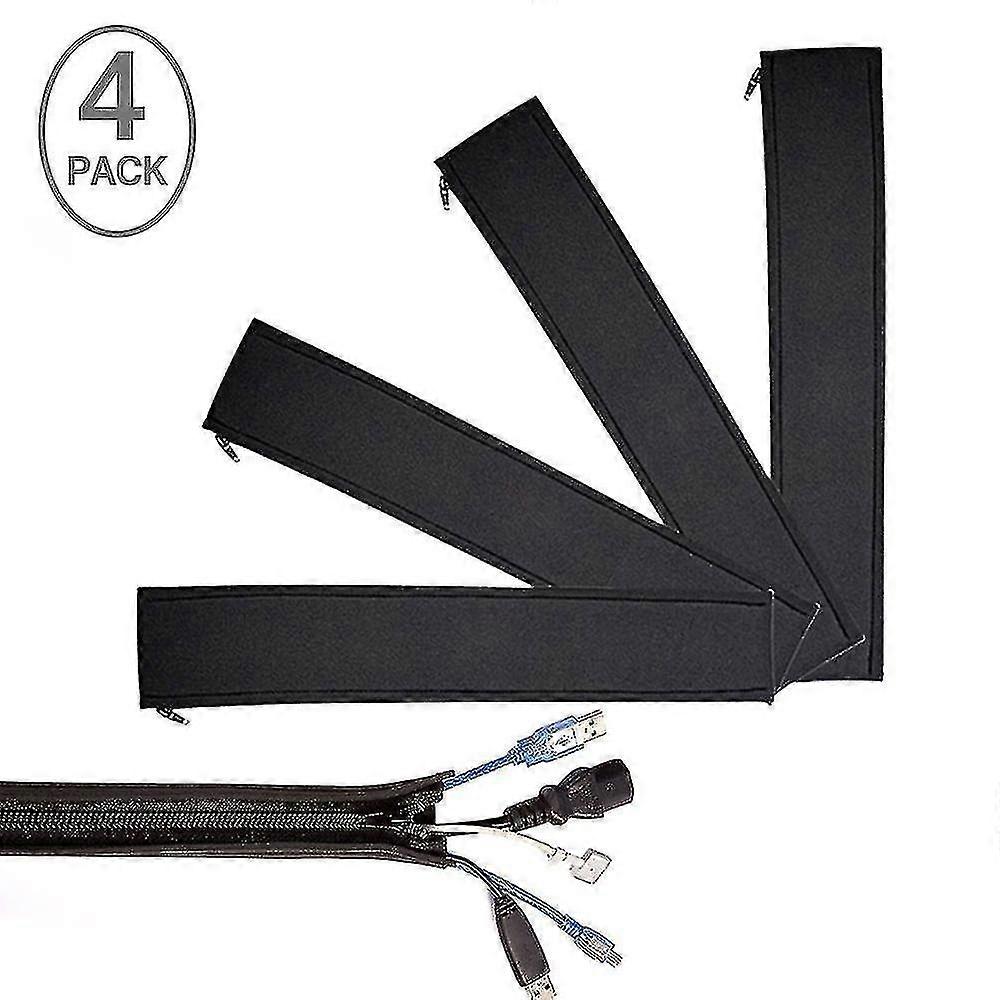 4pcs Cable Management Sleeve, Cord Management System For Tv / Computer