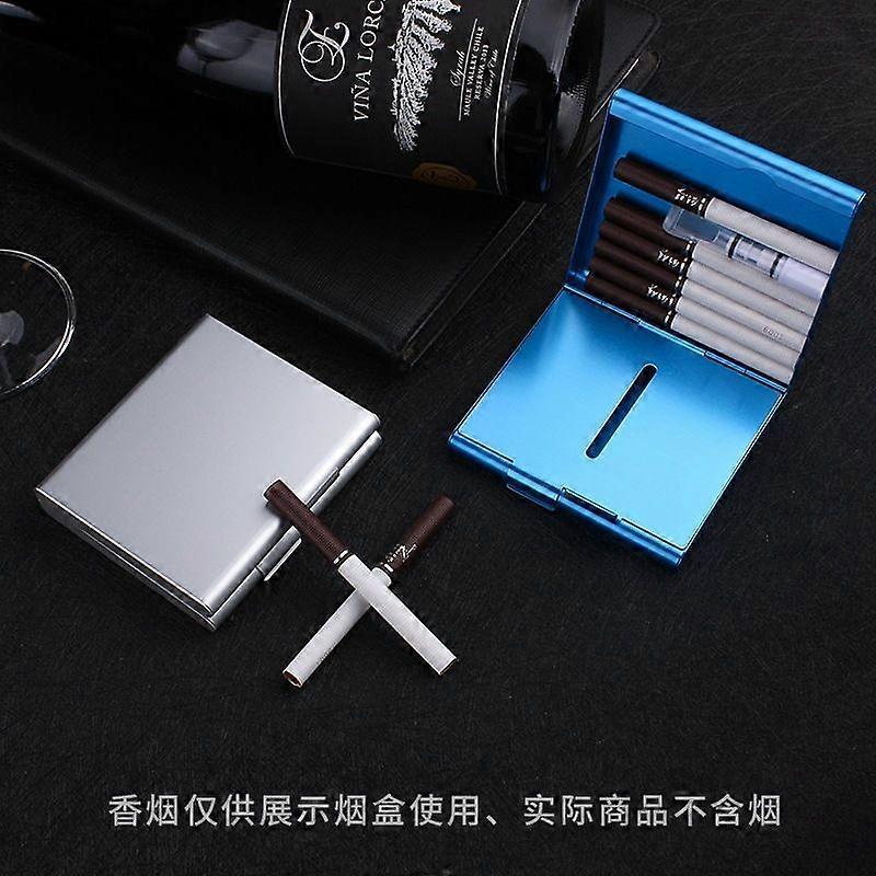 Cigarette Cases,Genuine Goods Laifu 846 Aluminum Ultra-Thin Follet Cigarette  Case Cigarette Holder 20 Pack Creative Metal Cigarette Case Men's Gift