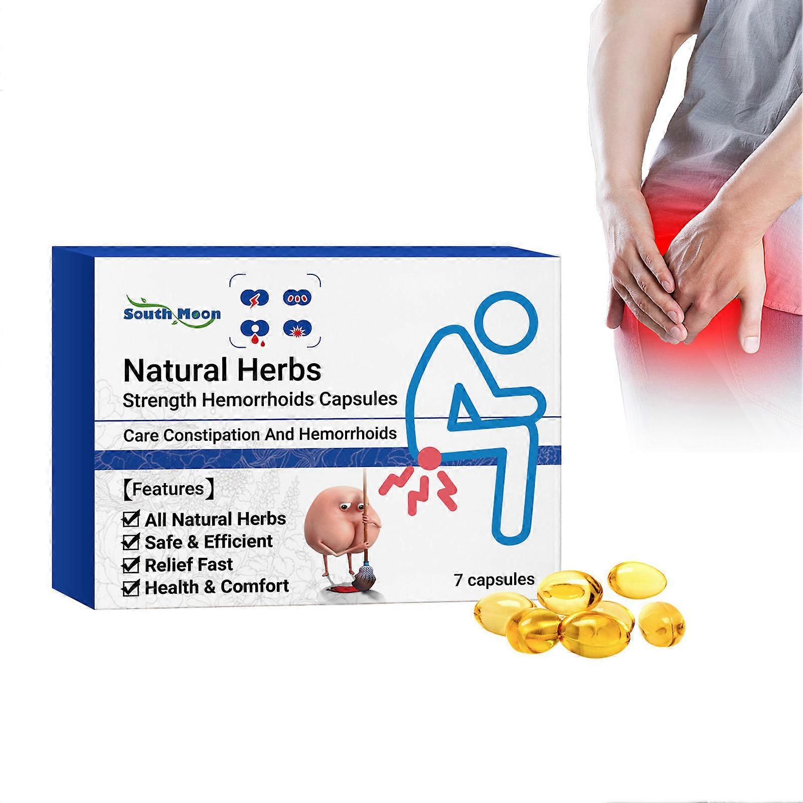 7pcs/box Natural Herbal Hemorrhoid Capsules Eliminate Hemorrhoid No Side Effects Capsules for Internal & External Hemorrhoid