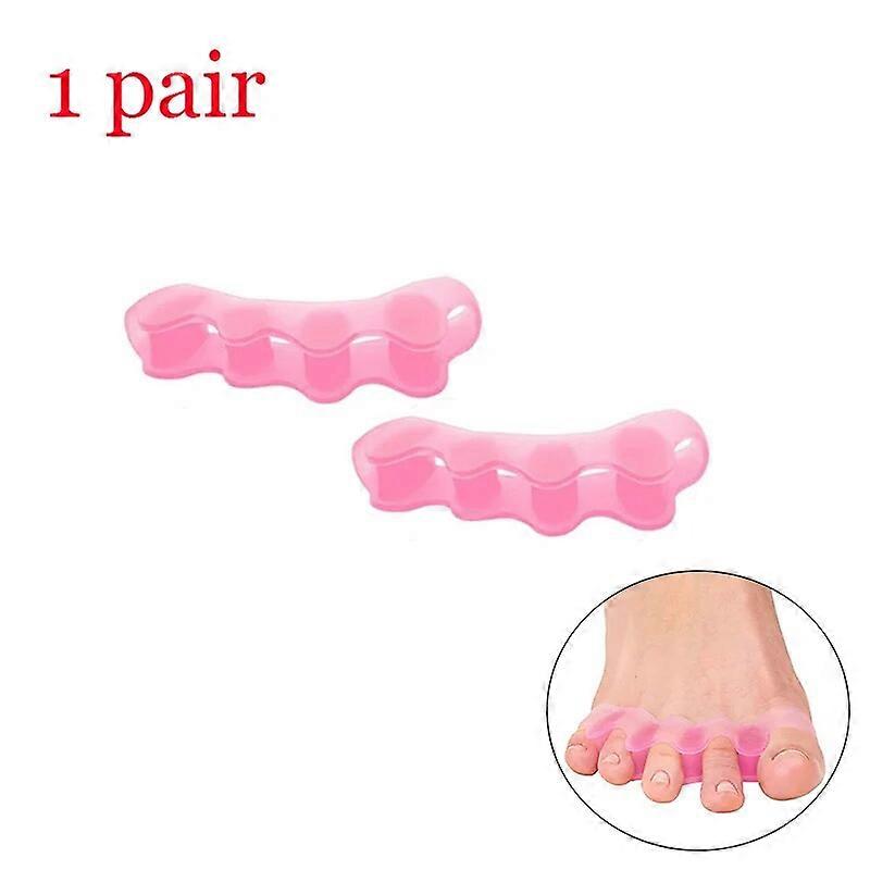 1 Pair of Soft Silicone Toe Orthotics, Toe Separators, Bunion and Hammertoe Orthotics, Suitable for Running and Yoga Practice