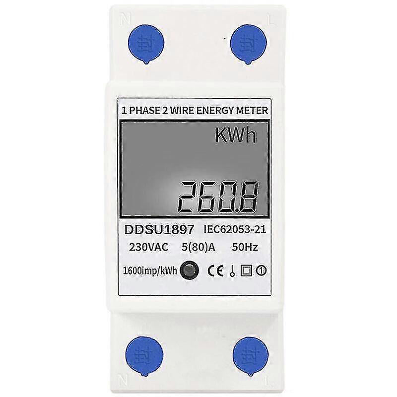 Digital Electric Energy Meter Din Rail Single Phase Electricity Meter Single Phase Two Wire Multifunction Electricity Meter
