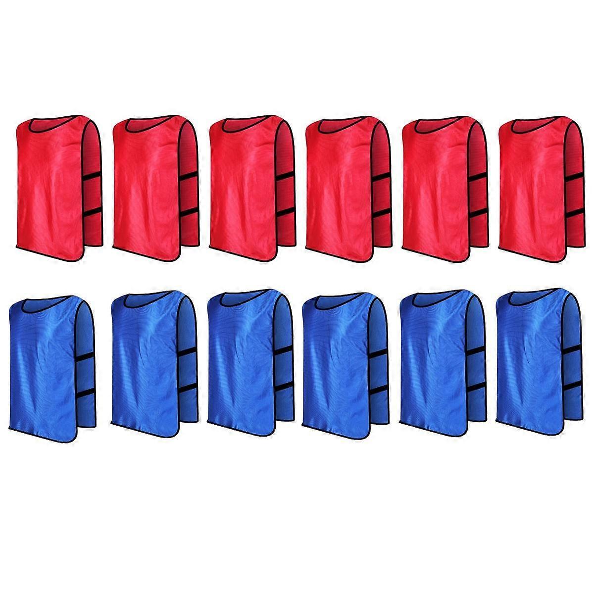 12 Pack Dodgeball Game Vests Soccer Practice Jerseys Training Vest for Adults for Indoor Outdoor Pl