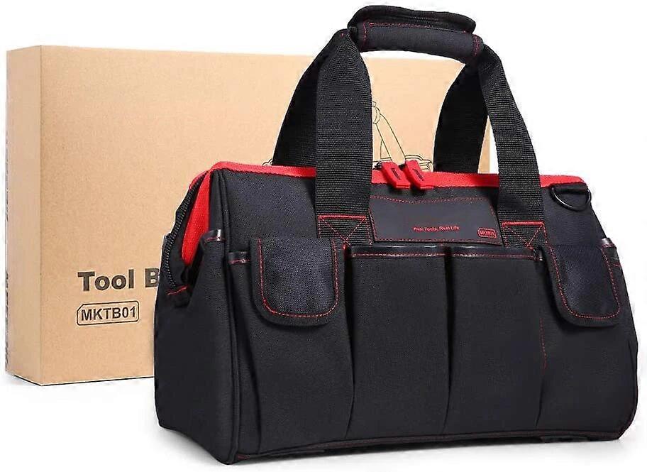 Tool Bag 16-inch Tool Storage Kit 7 Pockets Electrical Kit with Adjustable Shoulder Strap