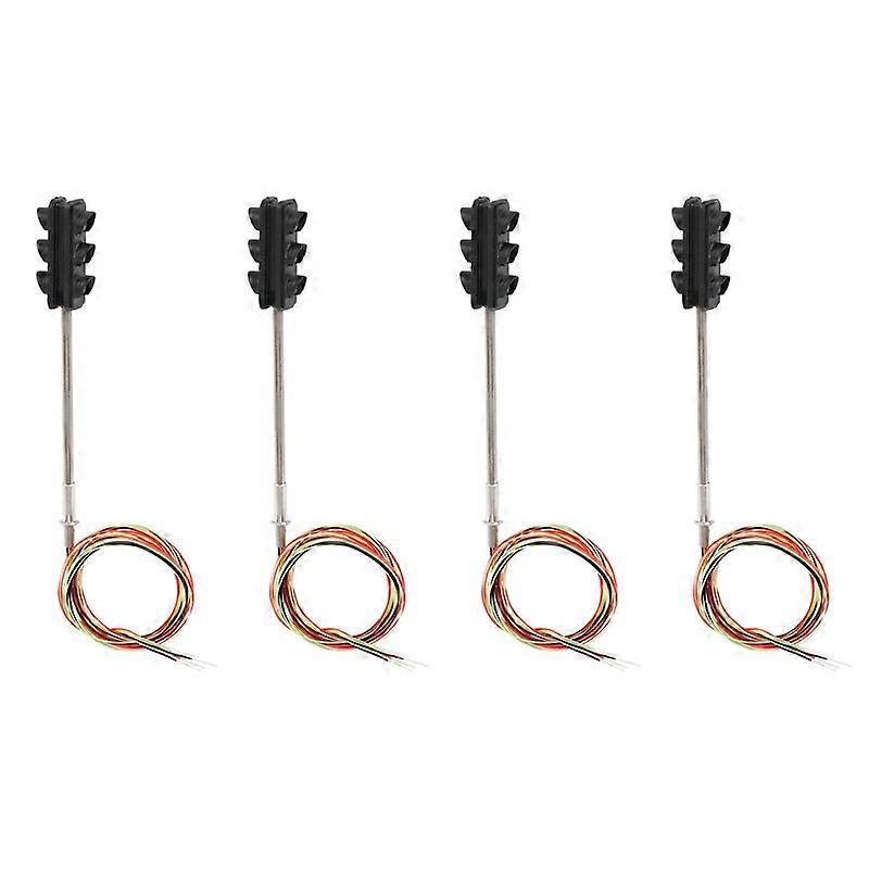 4X 3 Color Traffic Light Signals Ho Oo Scale Model 6Led For Diy Sand Table Crossing Street Construction Railway Two Side