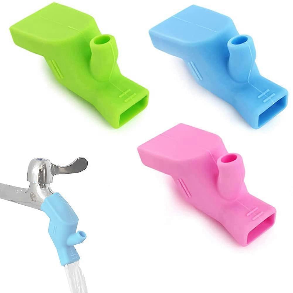 3 Packs Baby Faucet Extender Silicone Faucet Guide Sink Extender Water Tap Extender Hand Washing for Bathroom Kitchen
