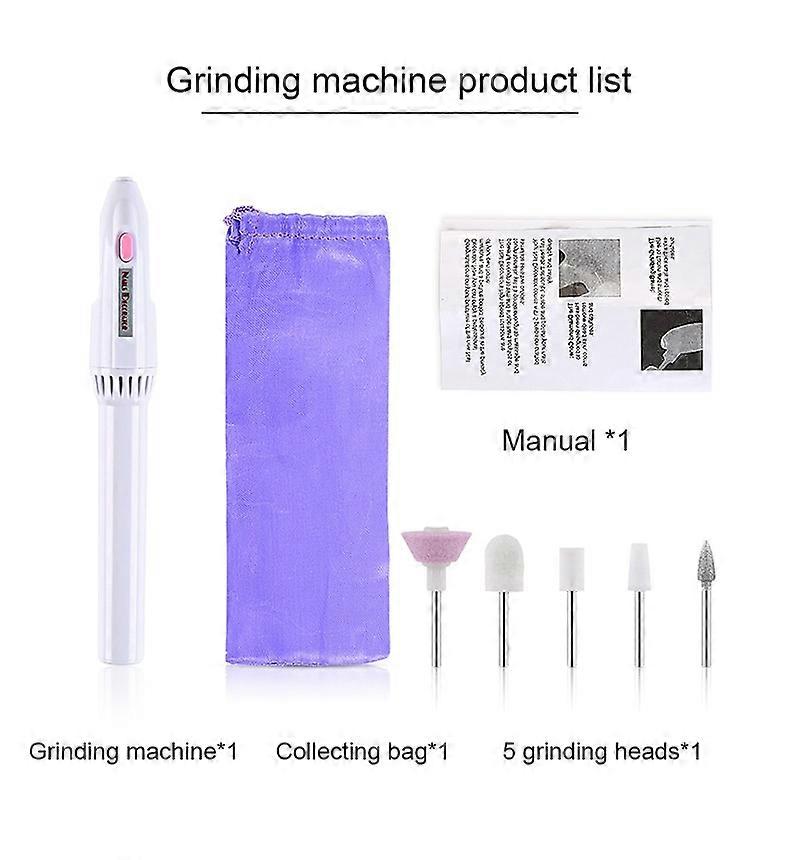 1Set Electric Manicure Machine With Light Portable Mini Electric Manicure