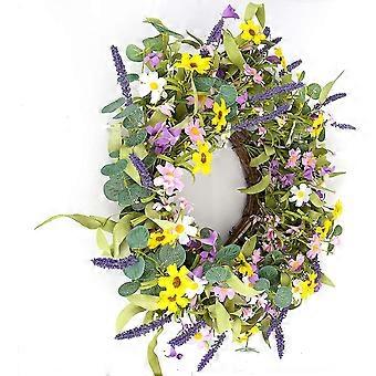 Ghirlanda Primaverile Artificiale Con Fiori E Foglie – Per Porta