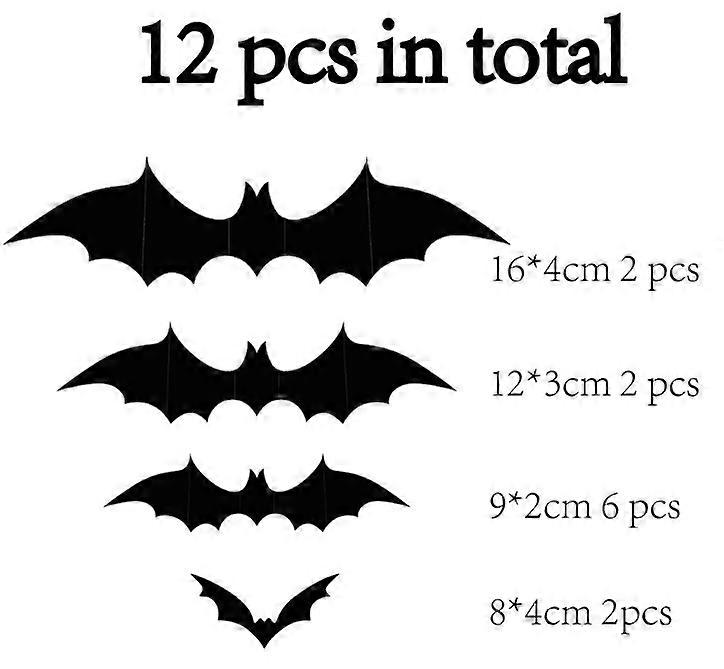 Halloween Black Bat 3d Halloween 12/60/72 Bats For Wall Decoration Scene Layout Halloween Bar Ktv Haunted House Horror Props