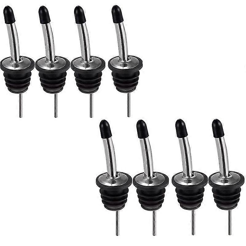 8 Pieces Of Stainless Steel Bottle Outputs Set, Outcrossing For Bottles For Bottles Wine Oil Bottle Bottle With A Conical Spout, Ideal For Bar, Bistro