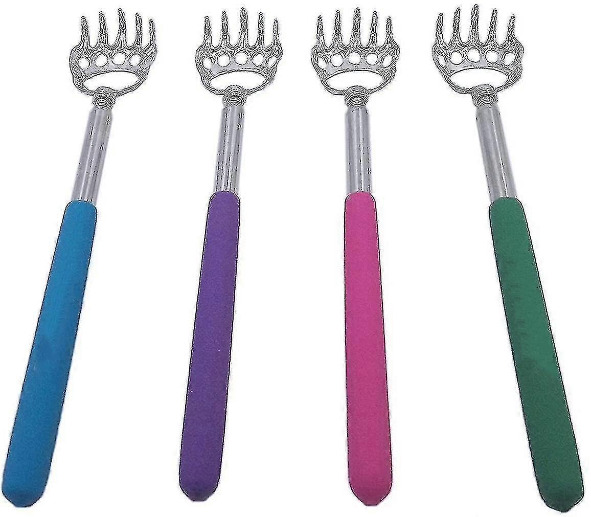(4-pack) Telescoping Back Scratcher ,portable Extendable Telescopic Bear Claws