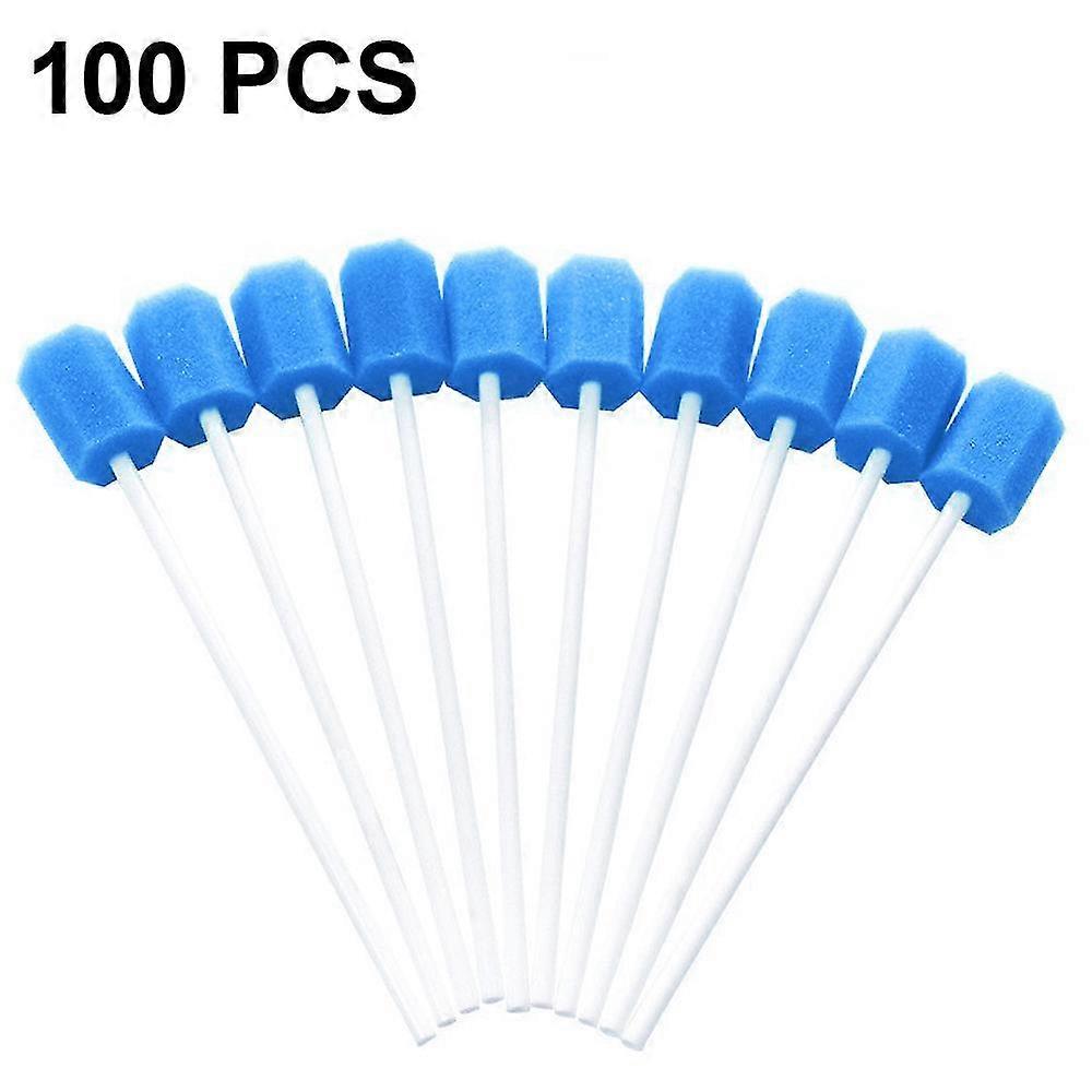 100pcs Disposable Oral Care Sponge Swab