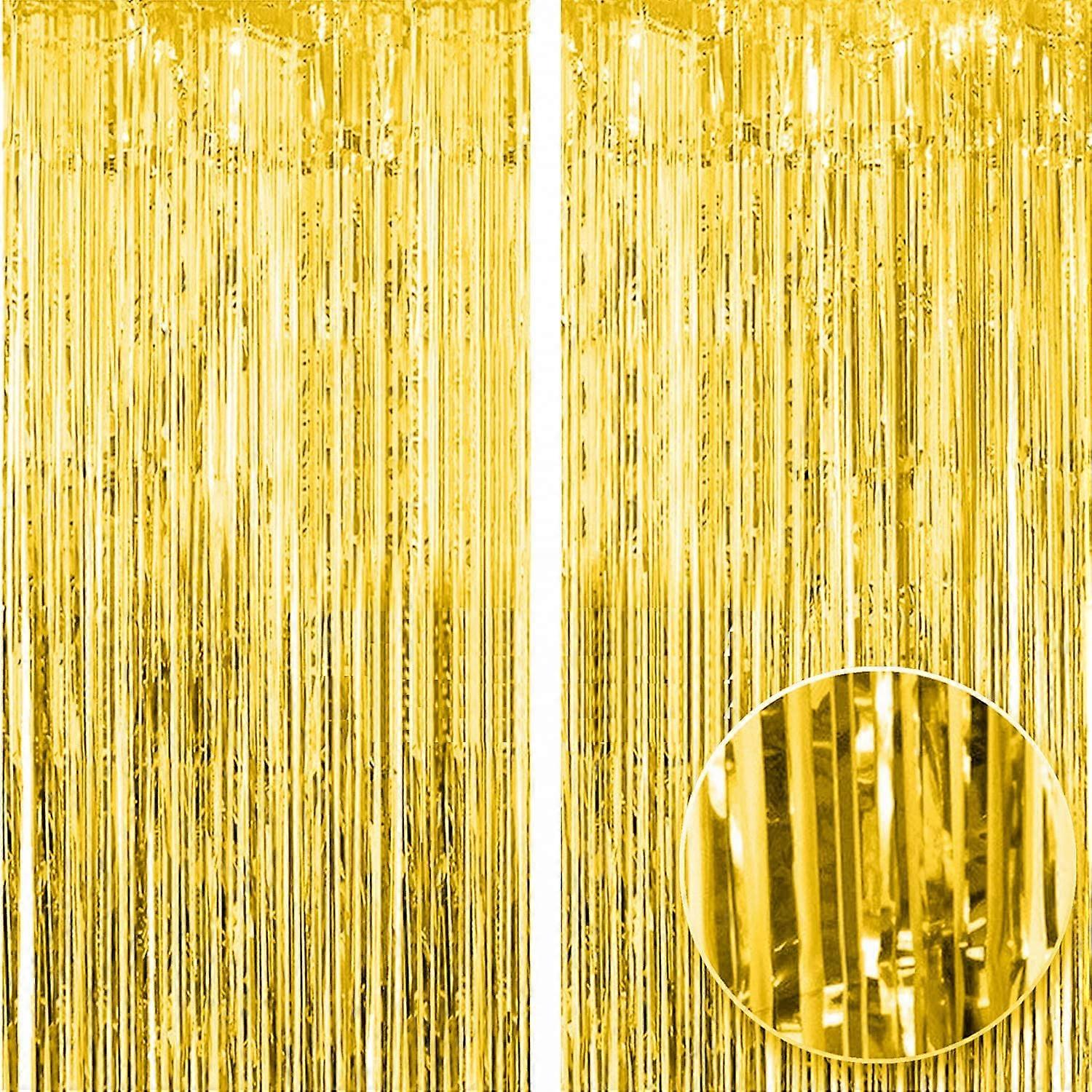 2 stk 3ft x 8.3ft gull glitter gardin