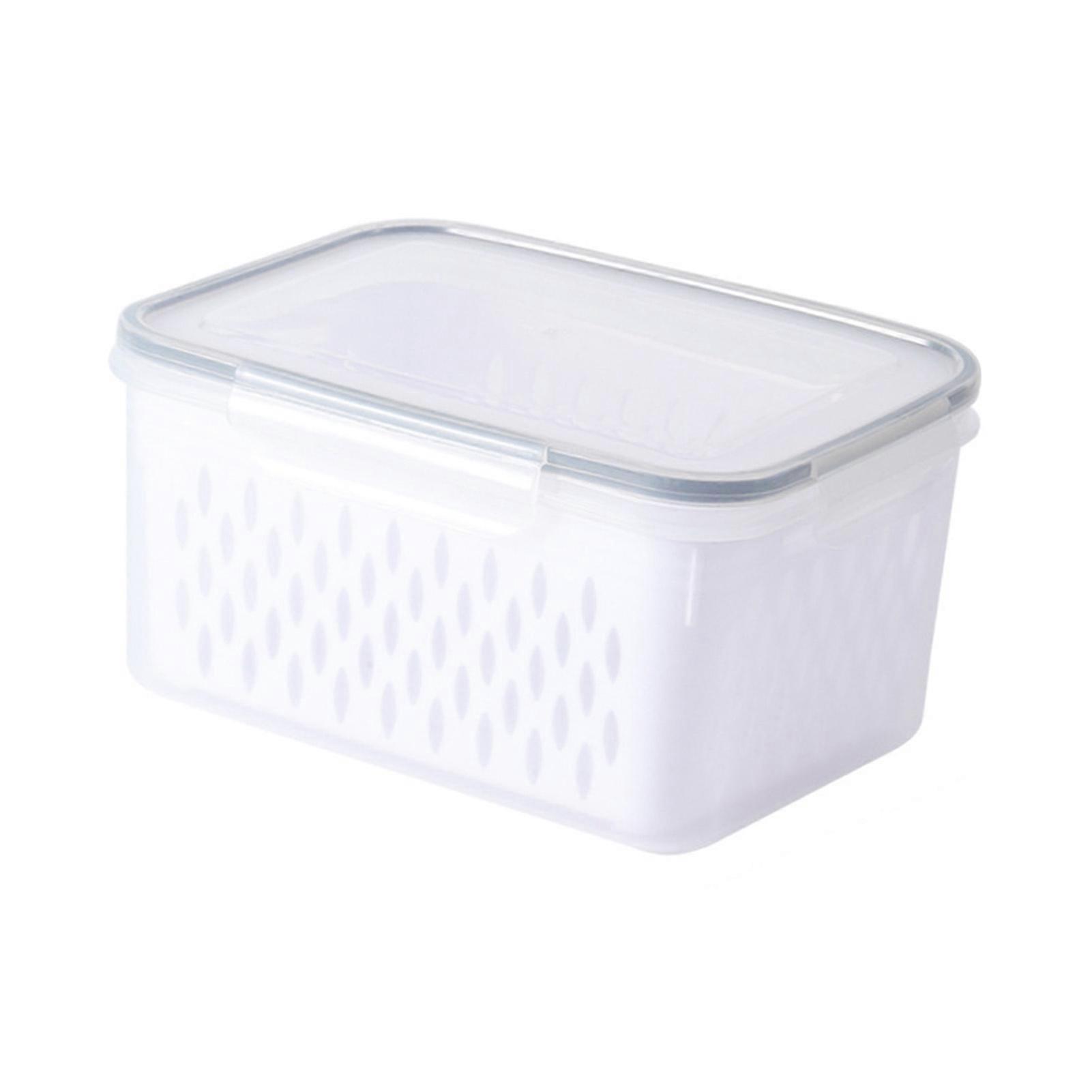 Vegetable Fruit Storage Box with Drain Basket Filter Water Good Sealing Keep Freshness Multifunctional Storage Box Home Supplies KAESI