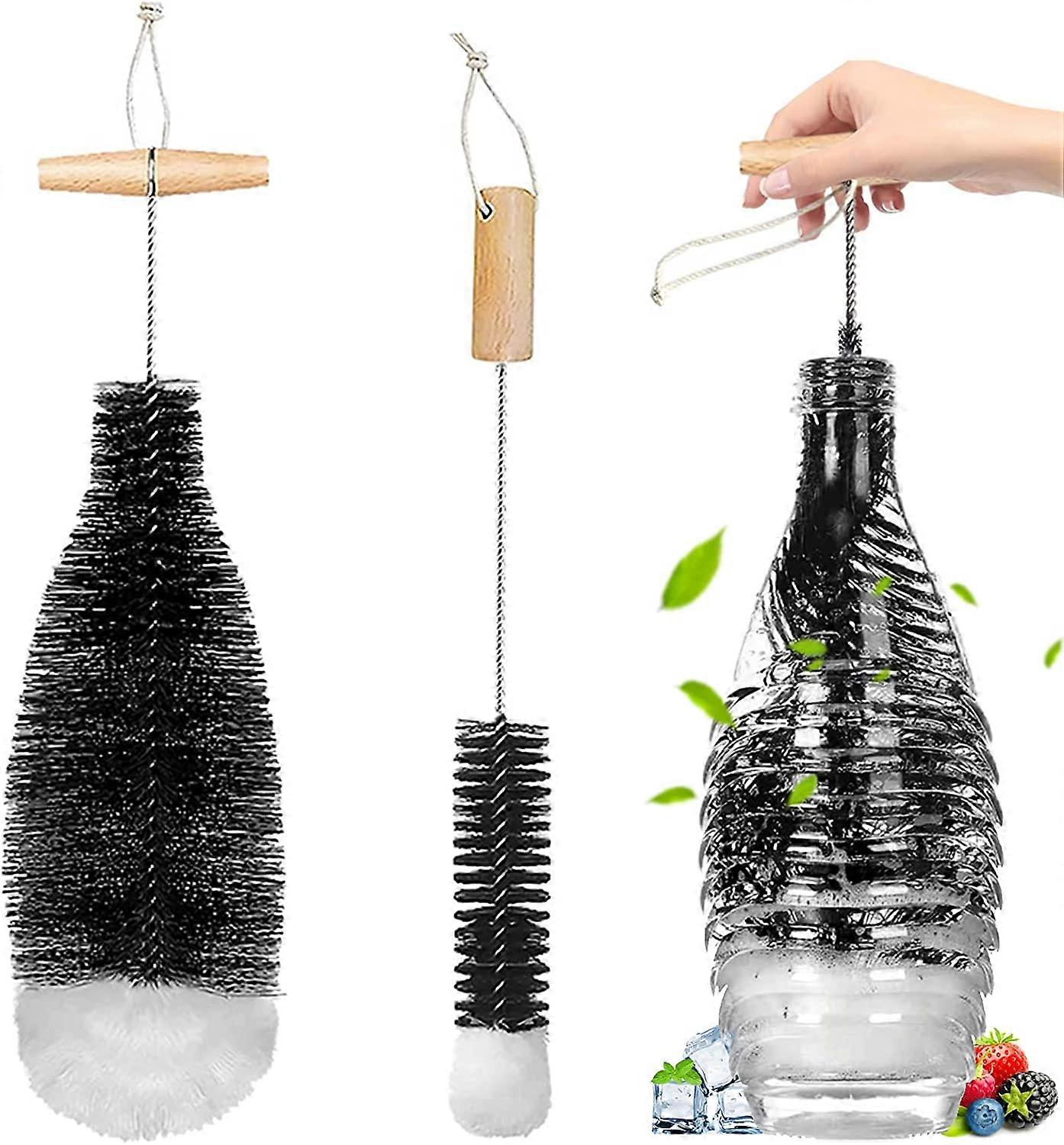 2 Pcs Bottle Brush,Bubble Bottle Cleaning Brush