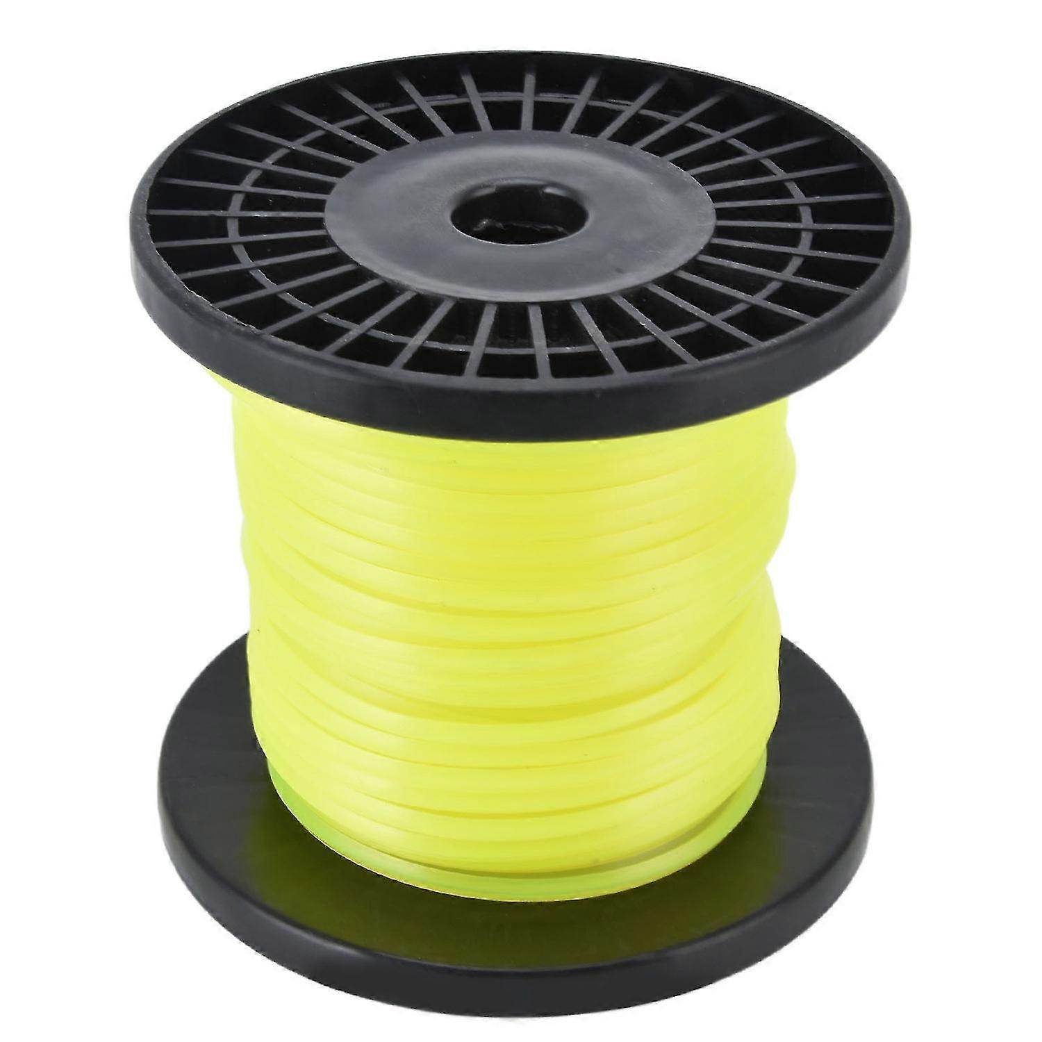 3mm String Trimmer Line Quadrate Grass Trimmer Line Lawn Mower Line compatible with Husqvarna Yellow