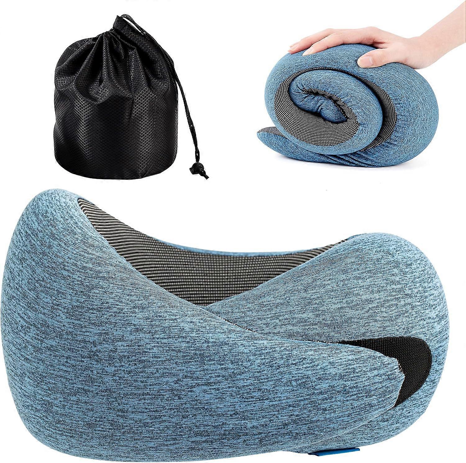 Travel Pillow for Airplanes,Neck Pillow for Traveling,Memory Foam Travel Pillow for Airplanes, Travel Essentials,360 Support Stowable Pillows for Slee