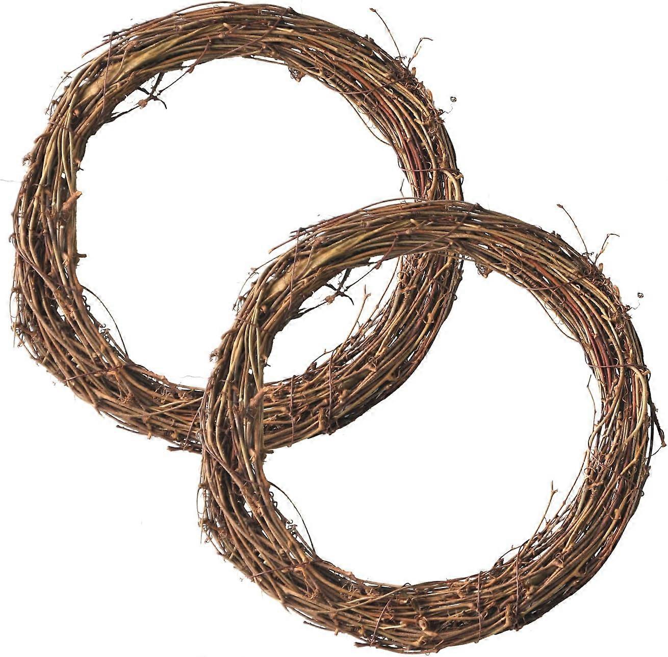 DIY Crafts Natural Grapevine Wreaths (7.9 Inch, 2 Pack)