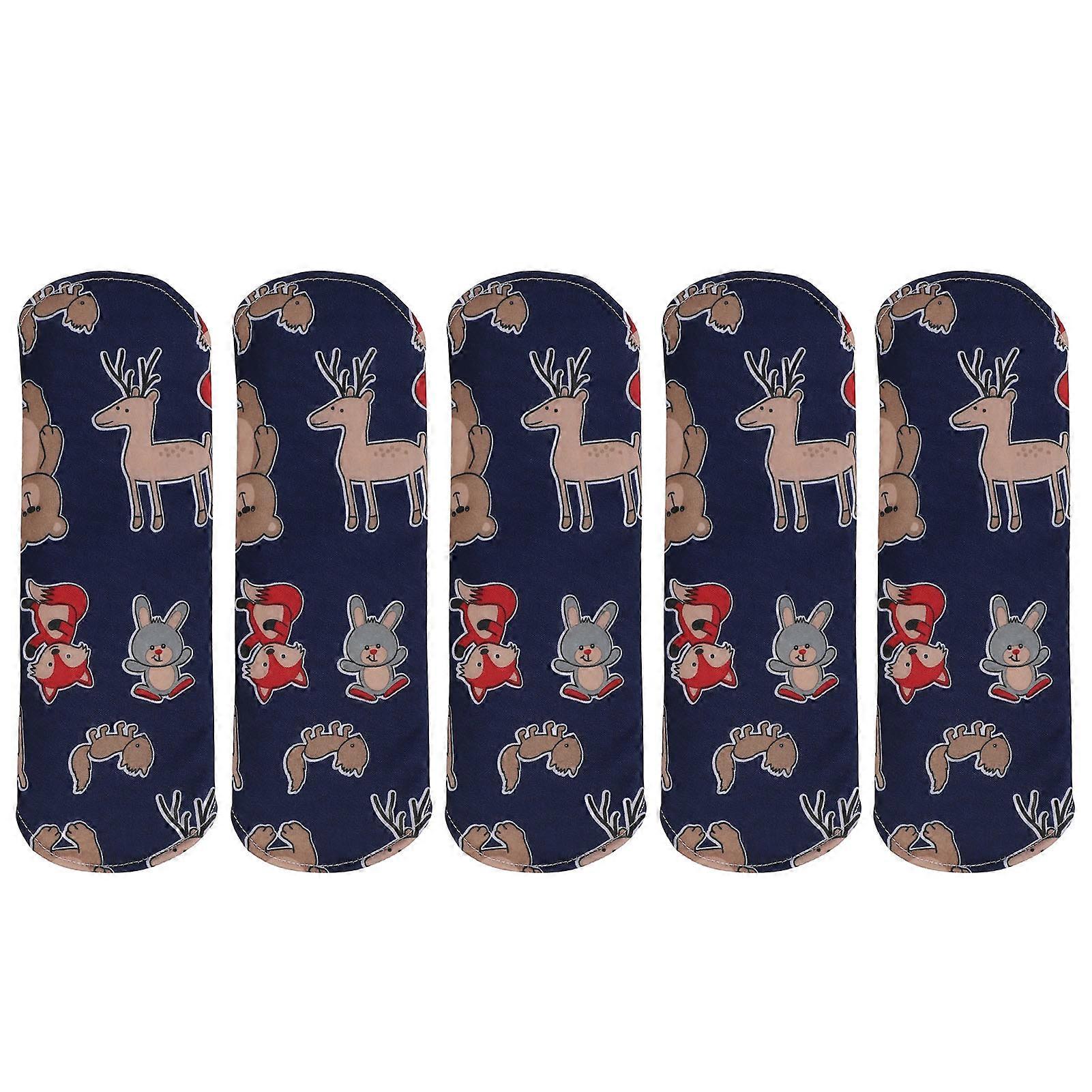 5Pcs Washable Sanitary Napkins Strong Absorption Waterproof Outer Layer Comfortable Cloth Reusable Menstrual Pad 18 X 25cm All