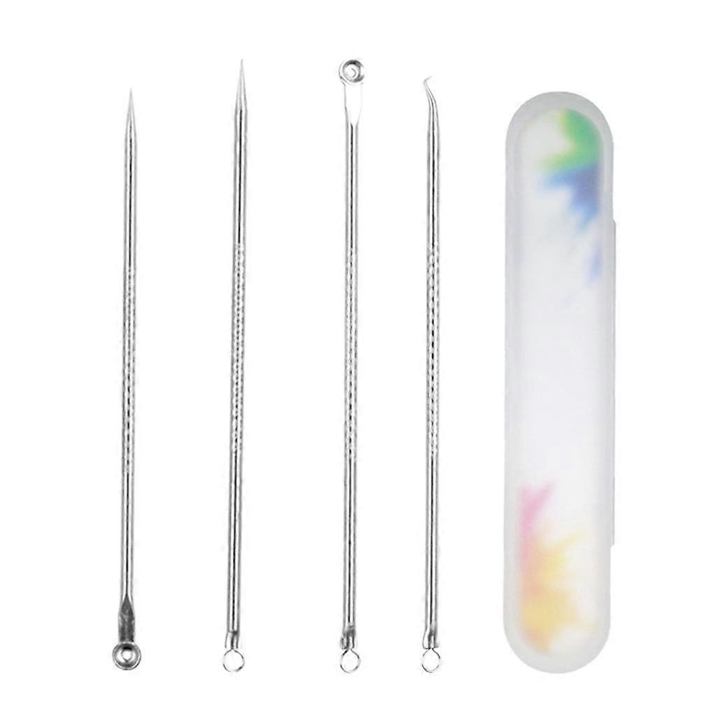 Blackhead Remover Blackhead Tool Kit Pimple Removal Tool 4pcs Silver