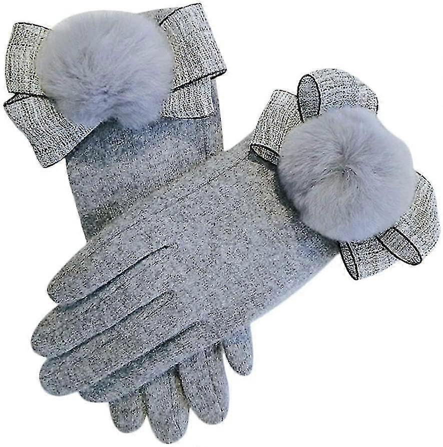 Ladies Wool Gloves Super Soft Warm Thermalthicken Windproofanti