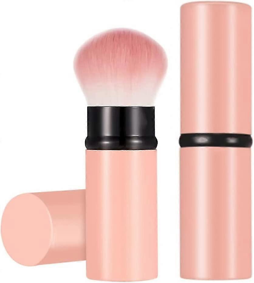 2 Pack Retractable Makeup Brush Telescopic Face Brush Retractable Face Kabuki  xi