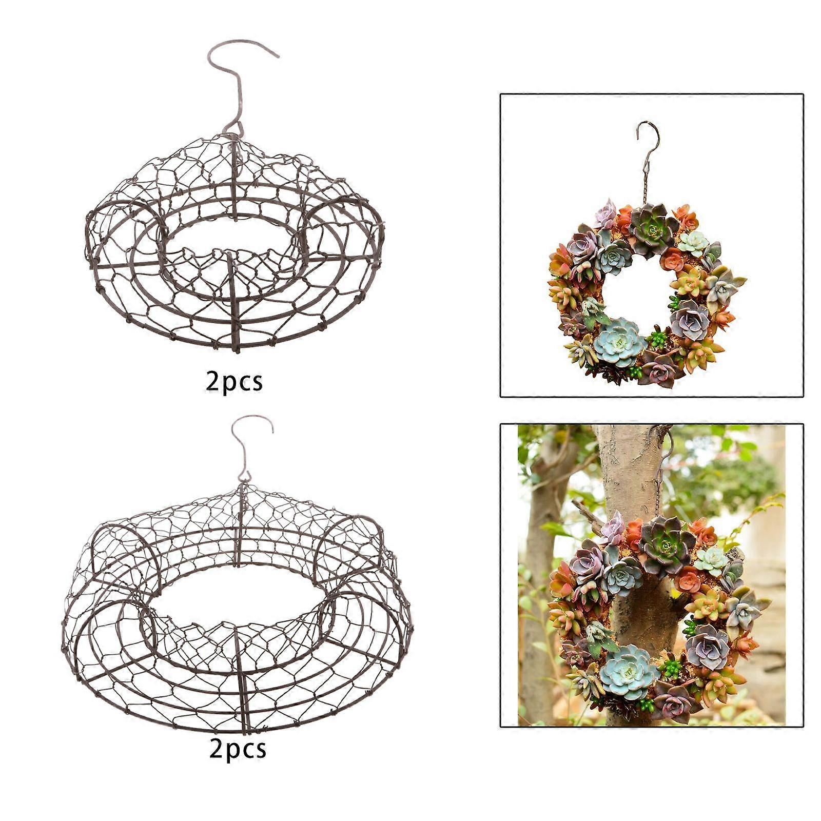 4 stks ijzerdraadkrans frame sappige potplanthouder