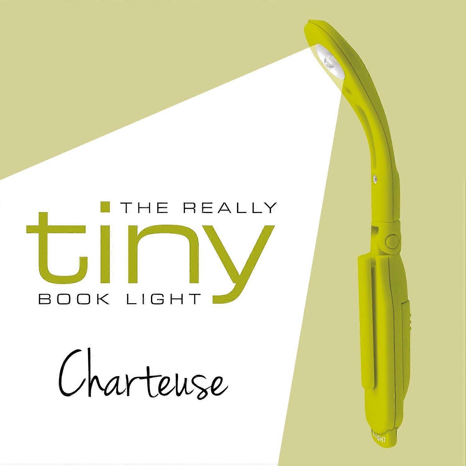 Really Tiny Book Light  Compact Reading Lights for Books in Bed   A Great Book Lamp with Batteries Included Chartreuse