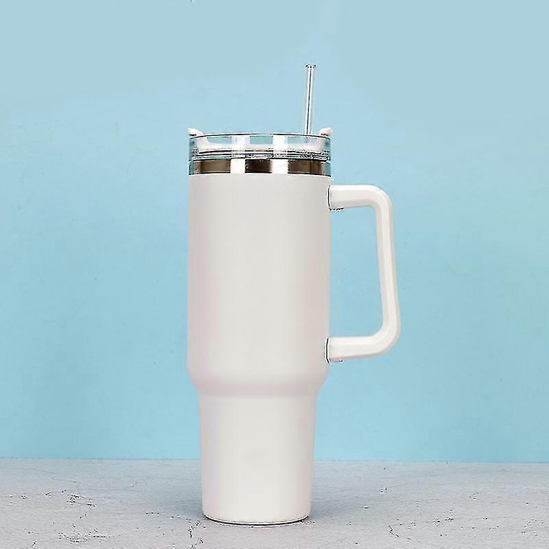 40oz Reusable Vacuum Quencher Tumbler With Straw, Leak Resistant Lid, Insulated Cup, Maintains Cold, Heat, And Ice For Hours