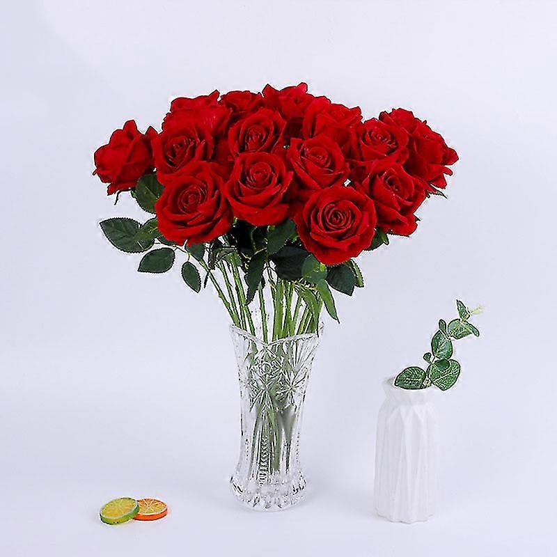 Graceful Charm: Enhance Your Space with 20 Pcs Artificial Rose Centerpieces and Wedding Bouquets