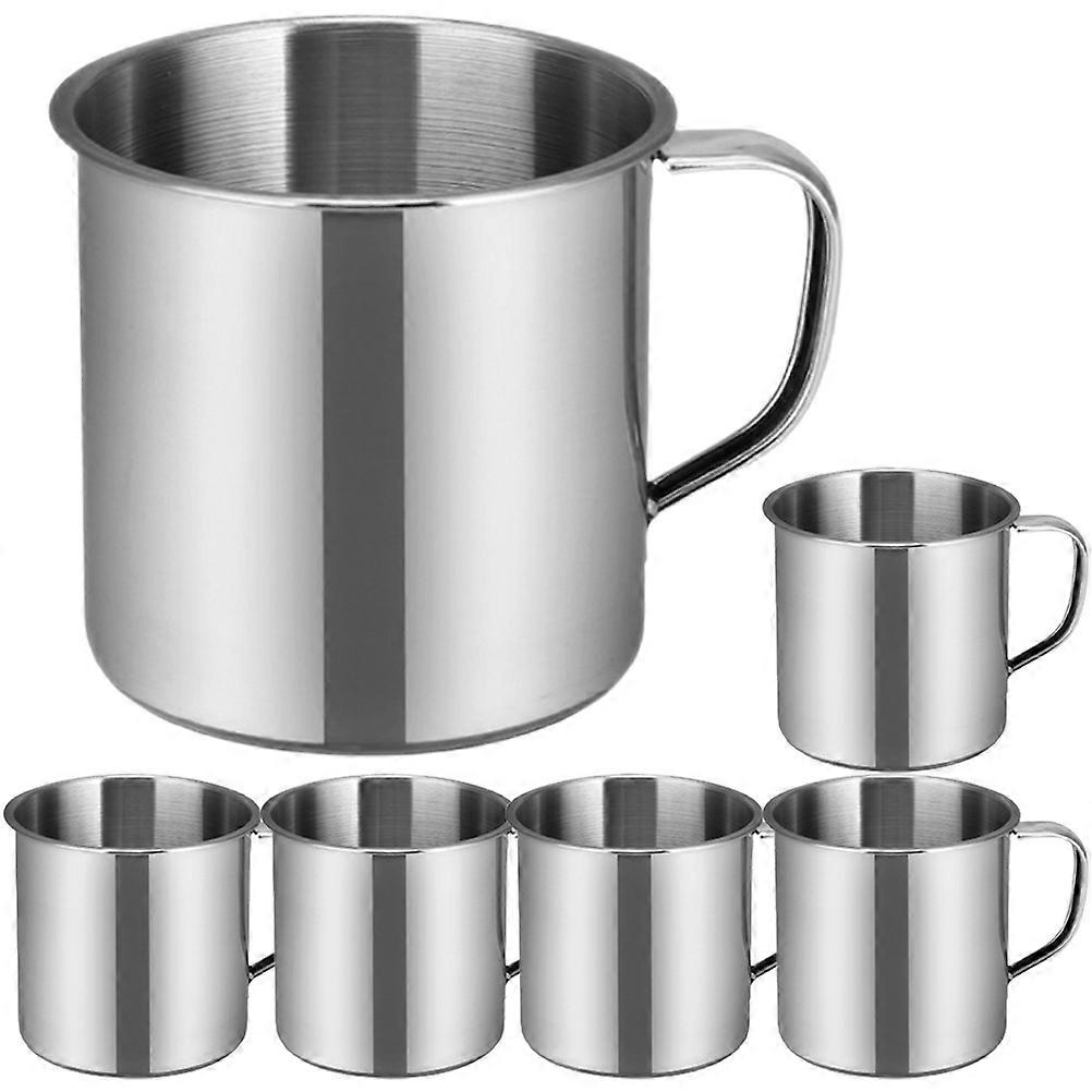 6Db óvodai rozsdamentes acél vizes bögrék gyerek vizespoharak gyermek tejespoharak