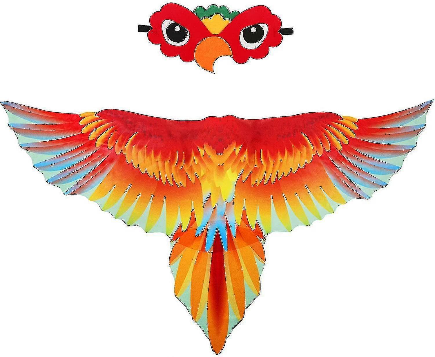 الطيور زي الببغاء أجنحة للأطفال مع قناع الطيور، النسر أجنحة اللباس للفتيات الأولاد هالوين لعب الأدوار حزب الحسنات