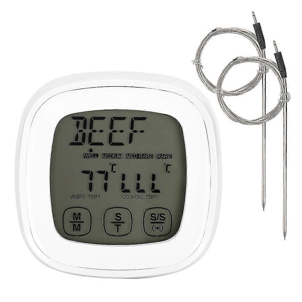 Touch Screen Digital Barbecue Thermometer With Timing Function Kitchen Cooking Accessory
