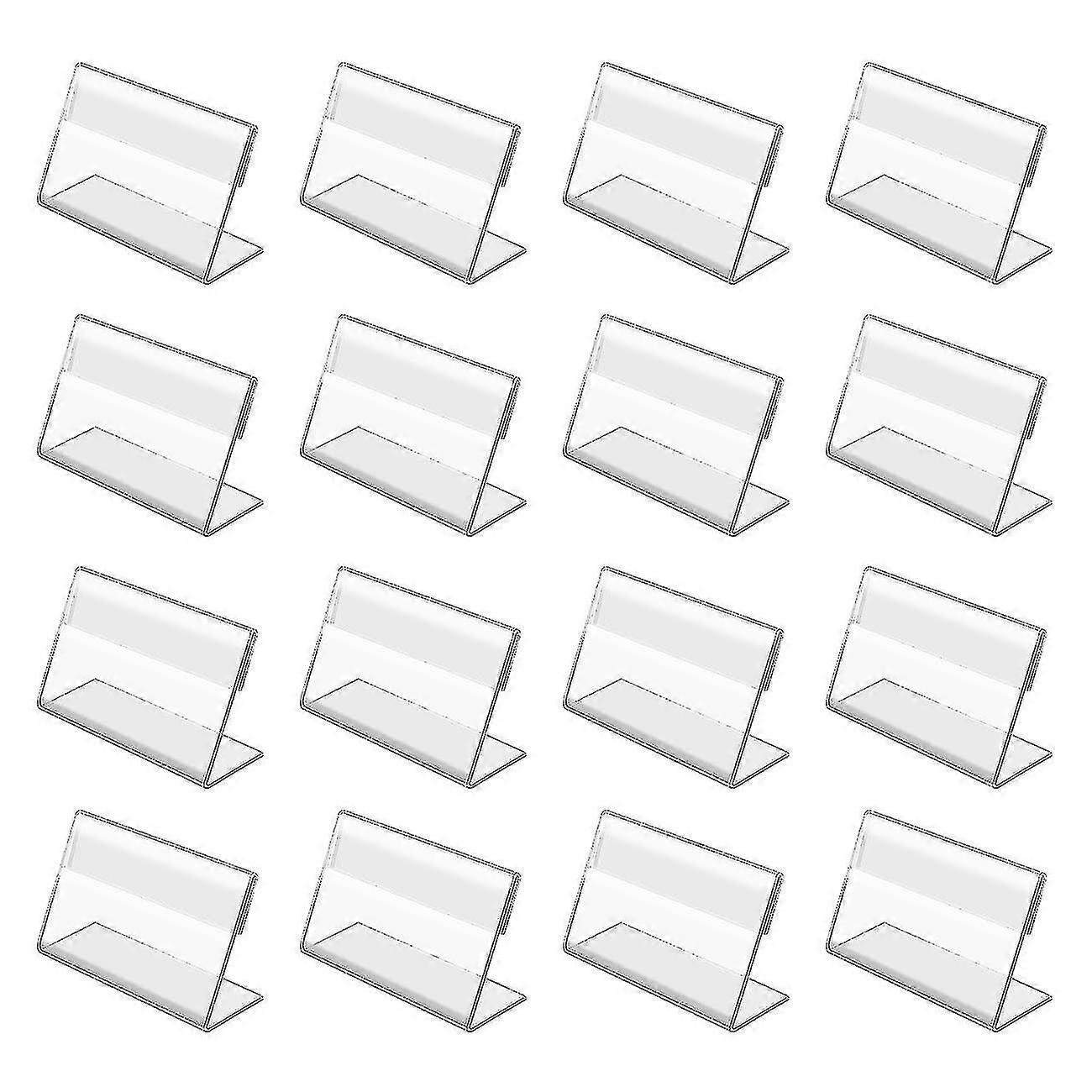 50 قطع مصغرة الاكريليك علامة عرض حامل، حاملي بطاقة العمل موقف عرض صغير لمكتب سوبر ماركت فندق