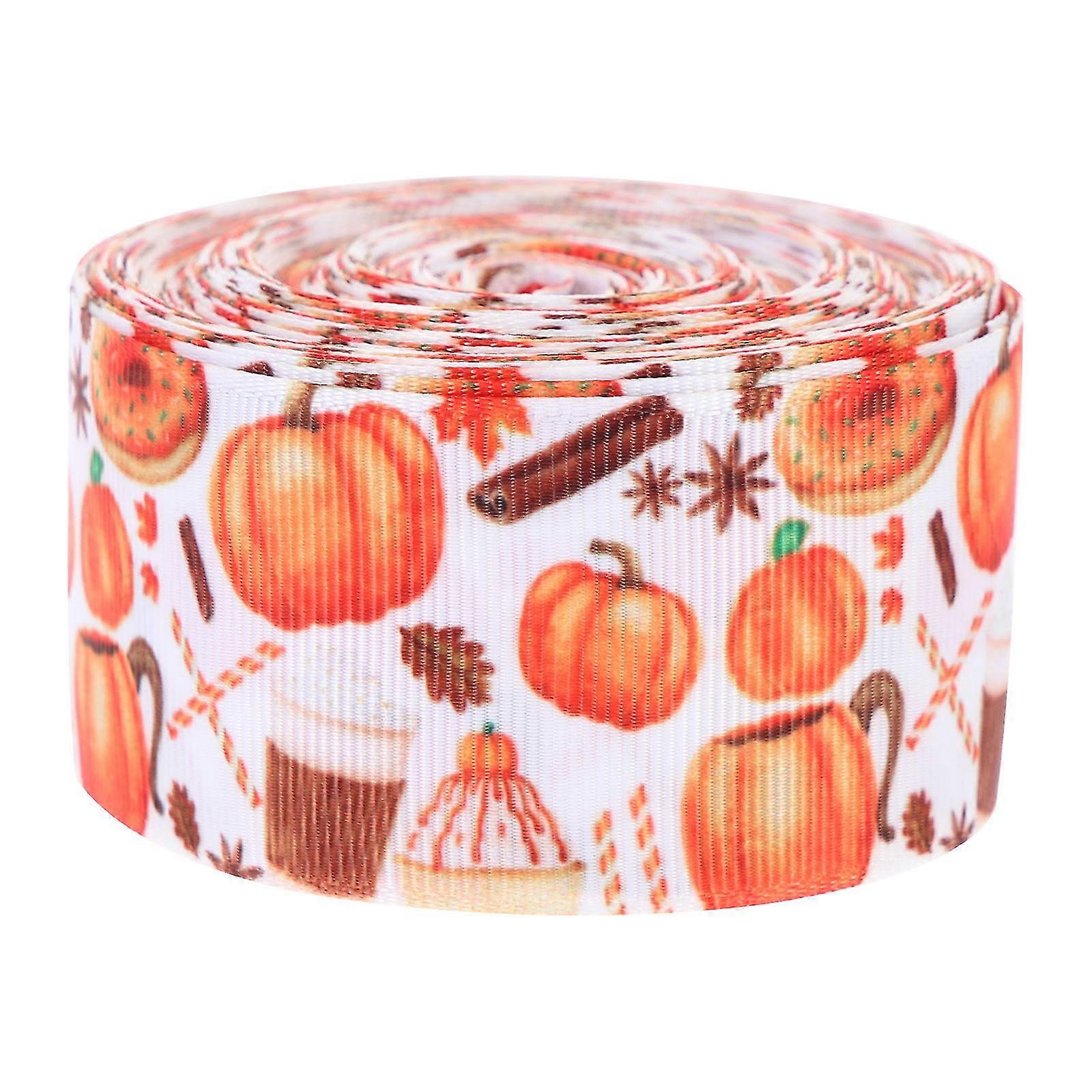 1 Roll Of Interesting Gift Wrapping Ribbon Harvest Pattern Polyester Ribbon Decor-FCY