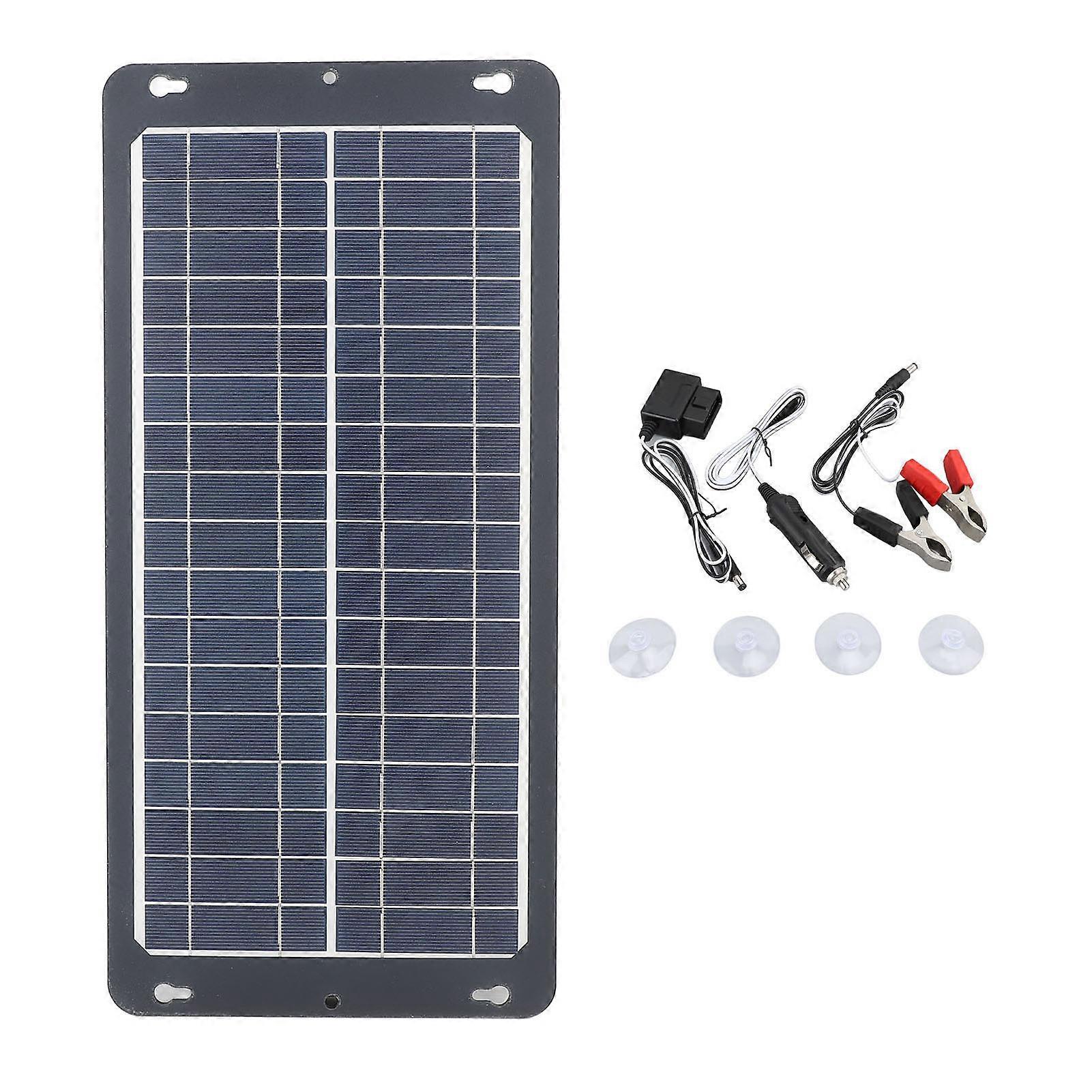 30W Solar Panel with OBD Plug High Efficiency Monocrystalline Portable Solar Charging Panel for Outdoor Camping