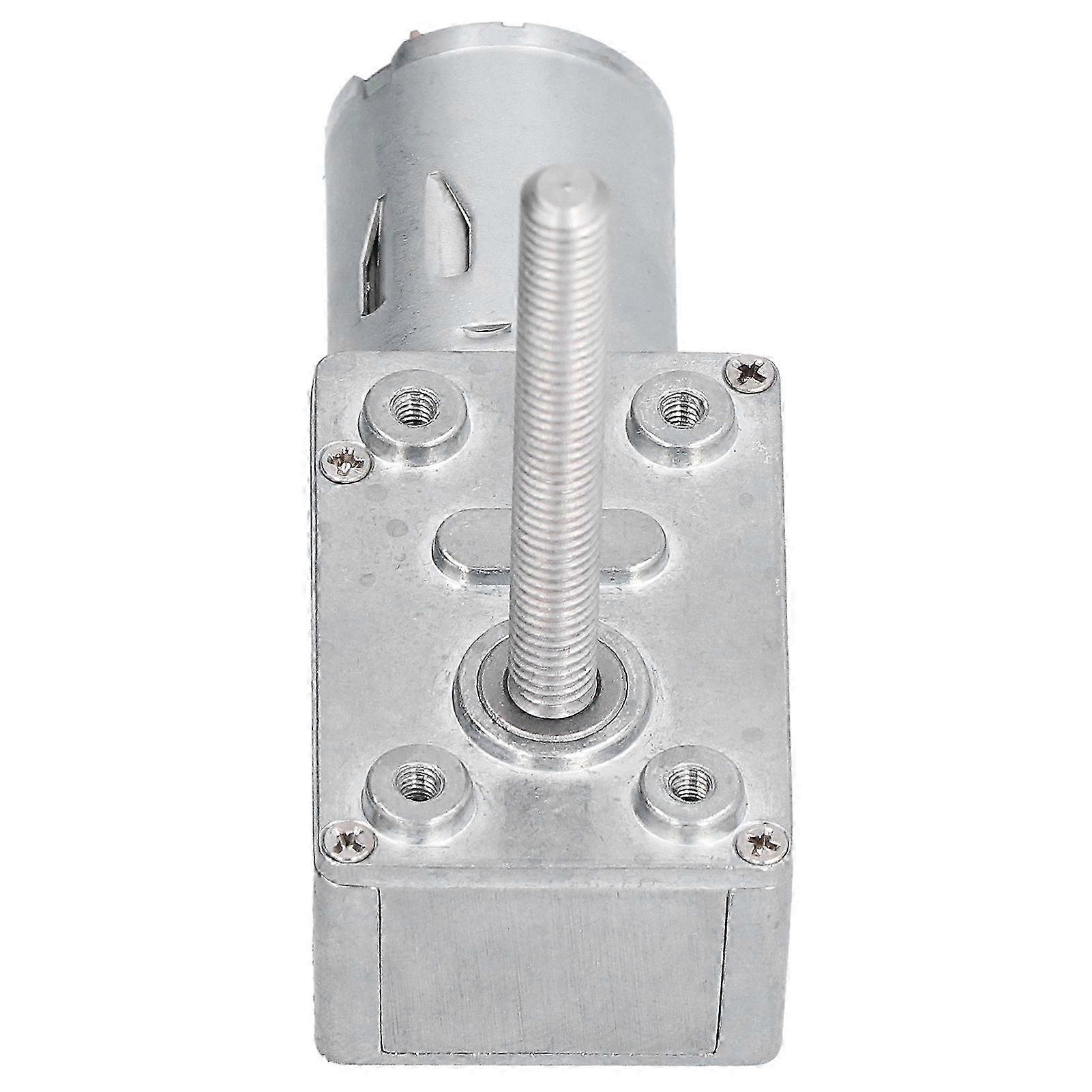Gear Motor with Worm Speed Reduction 6RPM Self Locking M6 Thread 50mm Shaft Length JGY370DC 6V