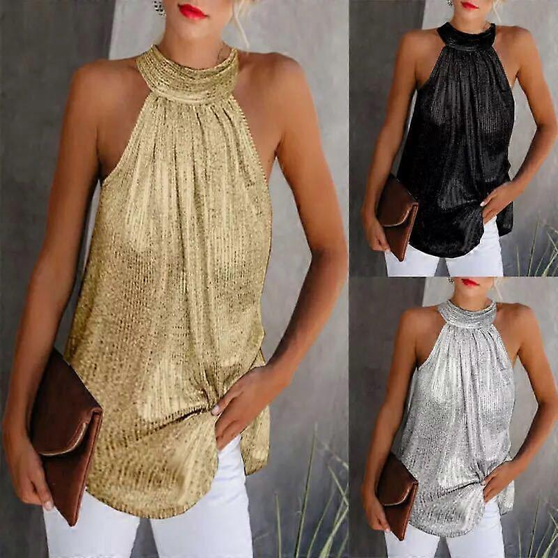 Women's Sequined Halter Top