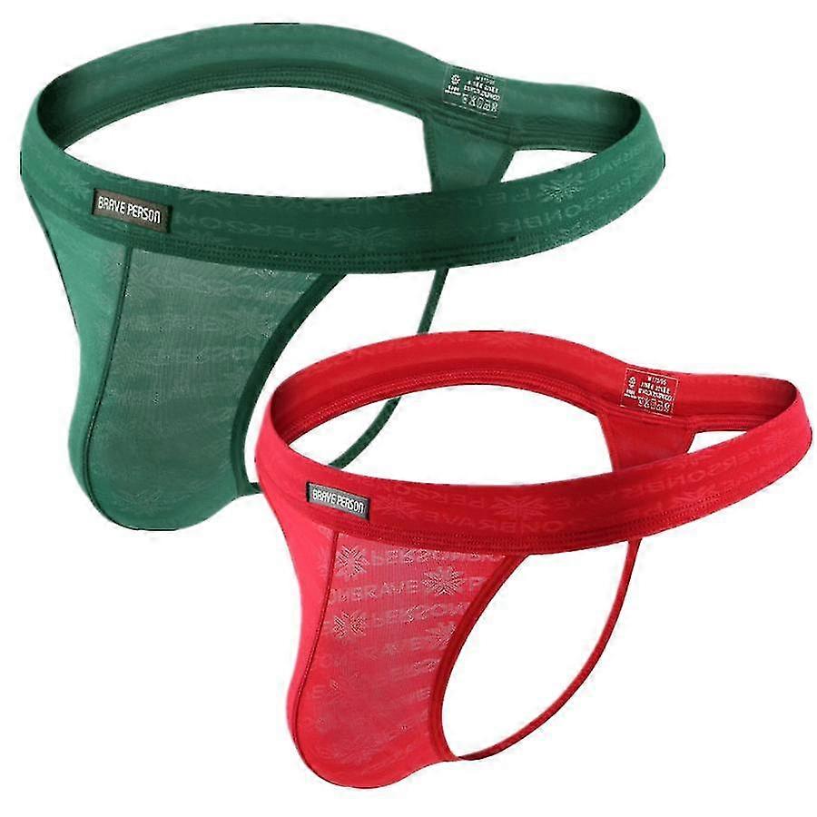 2pcs Men Backless G-string Thong Briefs Underpants Panties Underwear