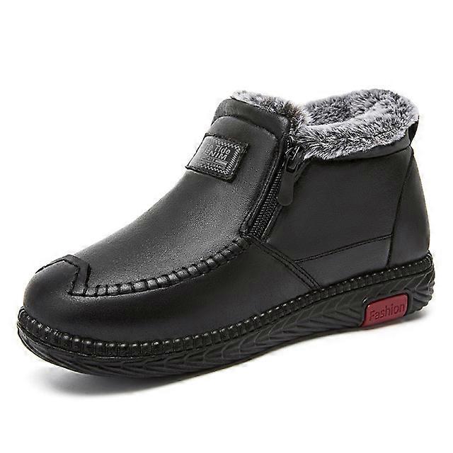 Winter Warm Women Ankle Boots 2023 Casual Shoes Plush Fleece Waterproof Solid Color Zipper Concise Female Boots Botas De Mujer